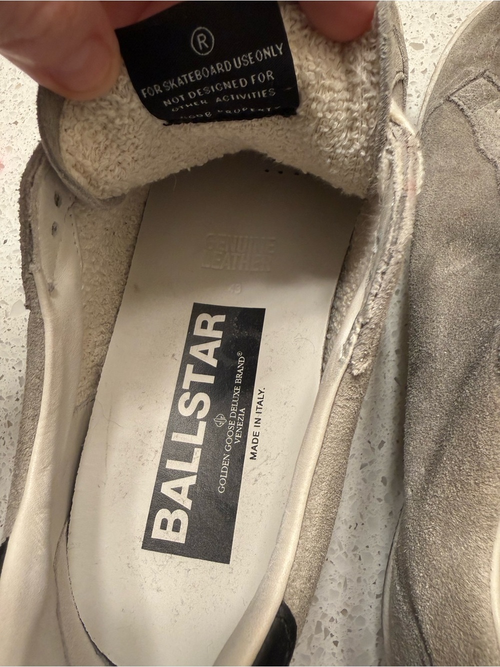 Golden Goose Ball Star Sneakers – Grey Suede / Neon Star - Picture 5 of 7